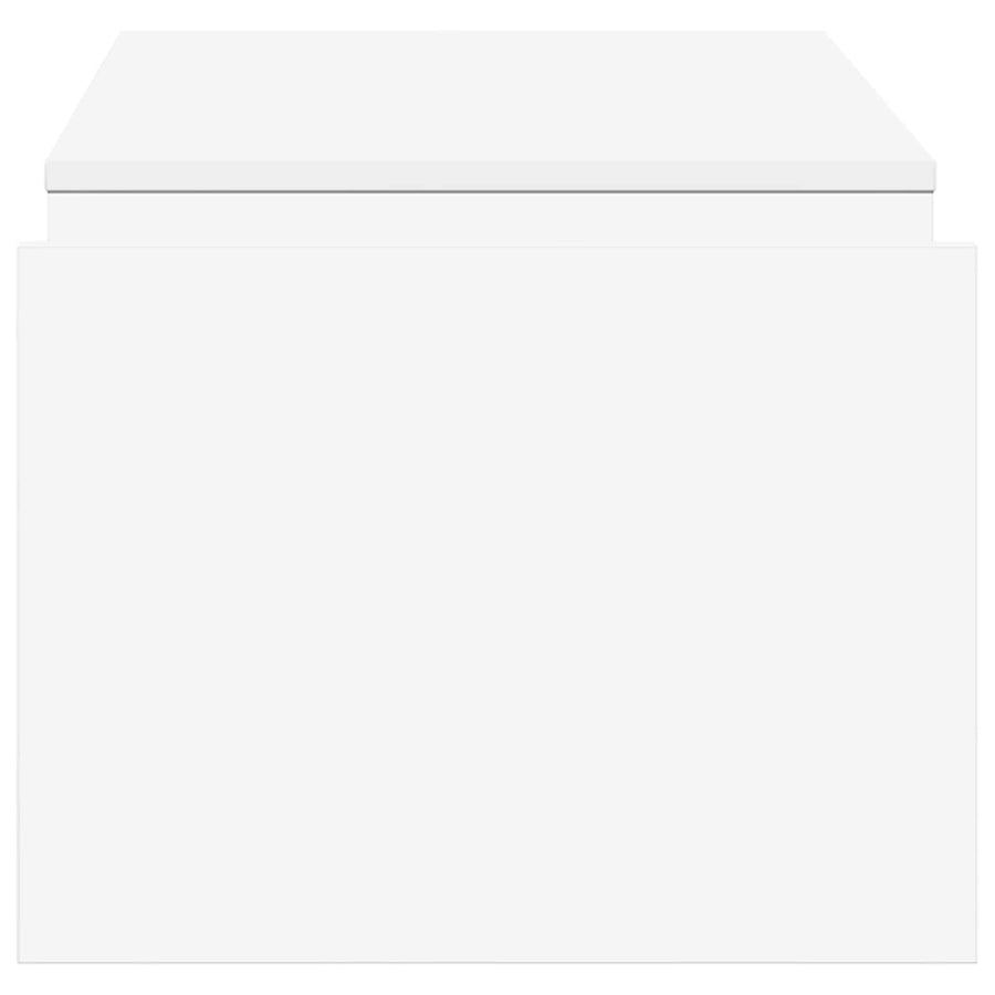 Salontafel Wit 90 x 45 x 35 cm Bewerkt hout