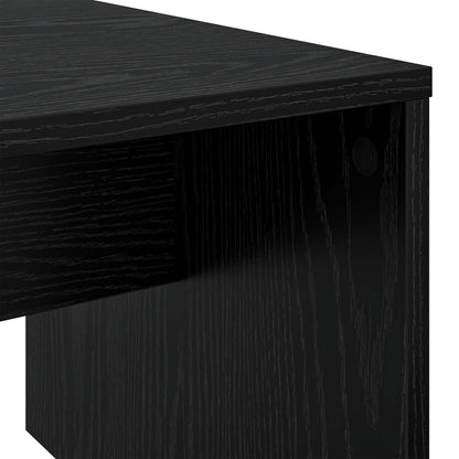 Salontafel Zwart Eiken 90 x 45 x 35 cm Bewerkt hout