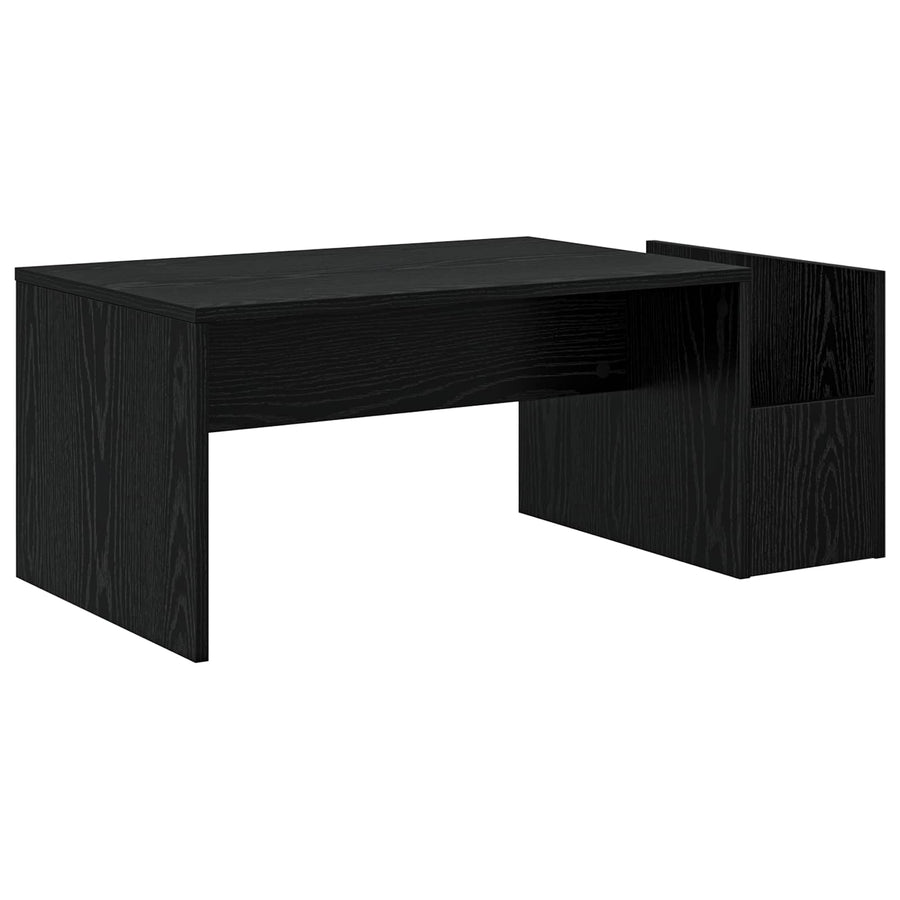 Salontafel Zwart Eiken 90 x 45 x 35 cm Bewerkt hout