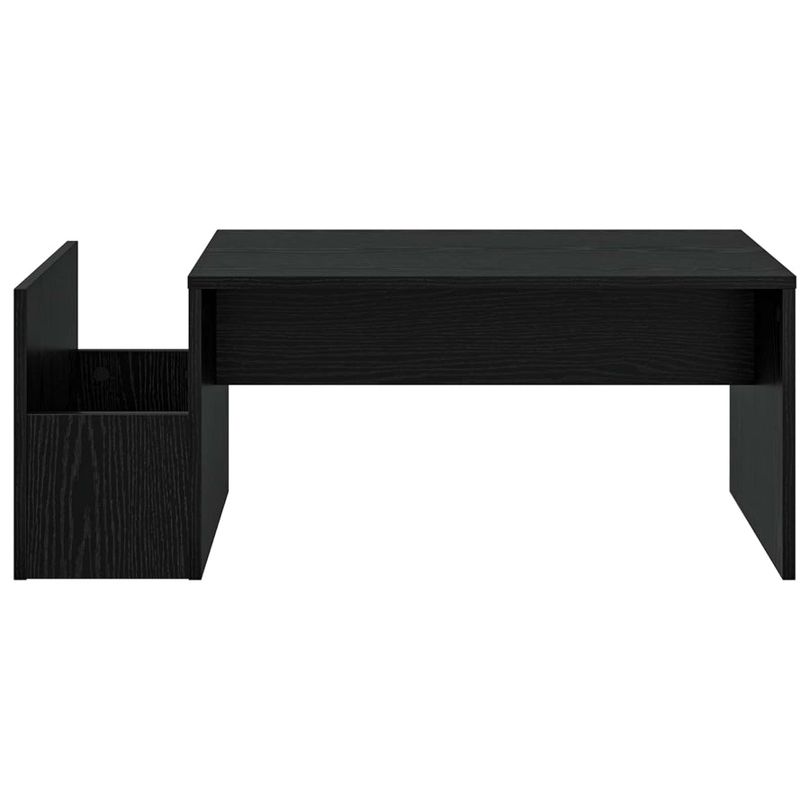 Salontafel Zwart Eiken 90 x 45 x 35 cm Bewerkt hout