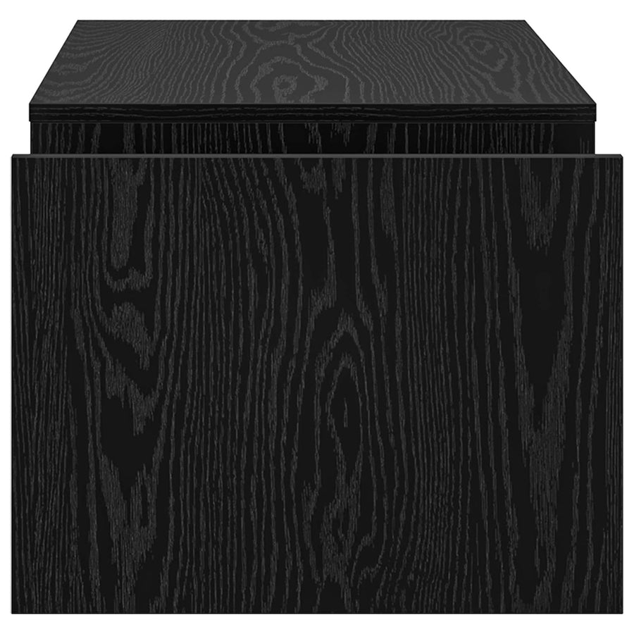 Salontafel Zwart Eiken 90 x 45 x 35 cm Bewerkt hout