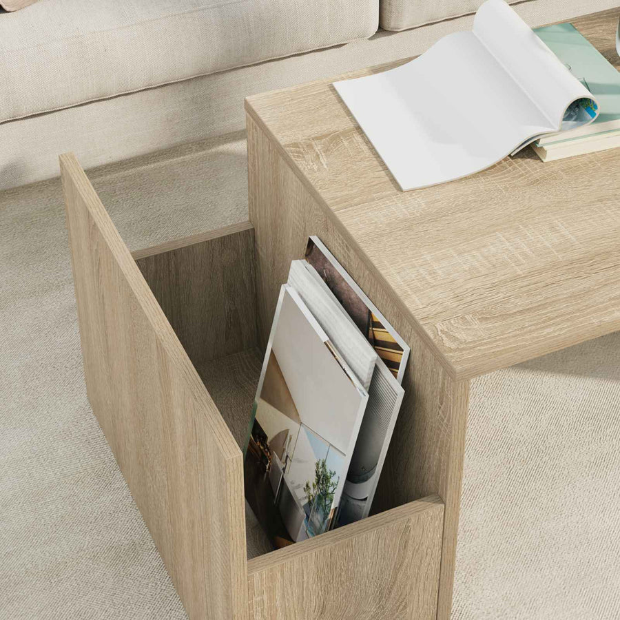 Salontafel Sonoma Eiken 90 x 45 x 35 cm Bewerkt hout