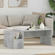 Salontafel Beton Grijs 90 x 45 x 35 cm Bewerkt hout
