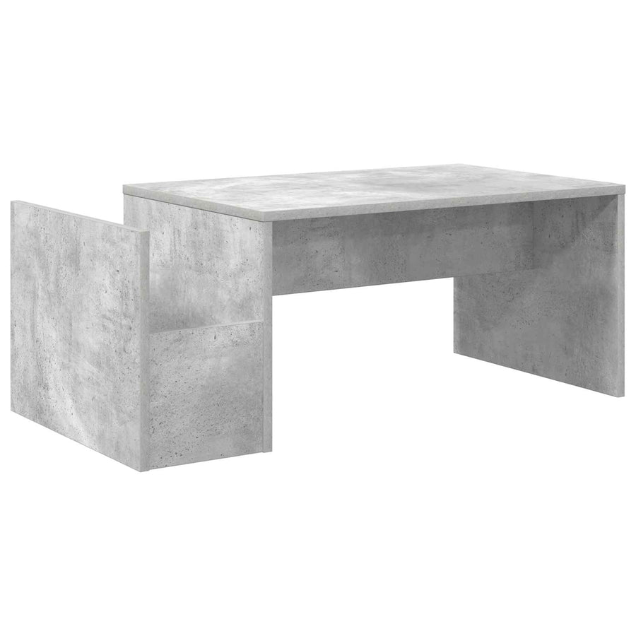 Salontafel Beton Grijs 90 x 45 x 35 cm Bewerkt hout