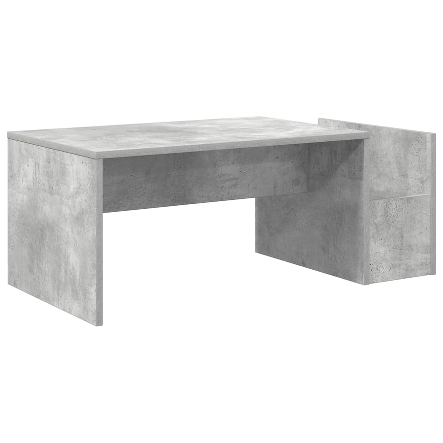 Salontafel Beton Grijs 90 x 45 x 35 cm Bewerkt hout