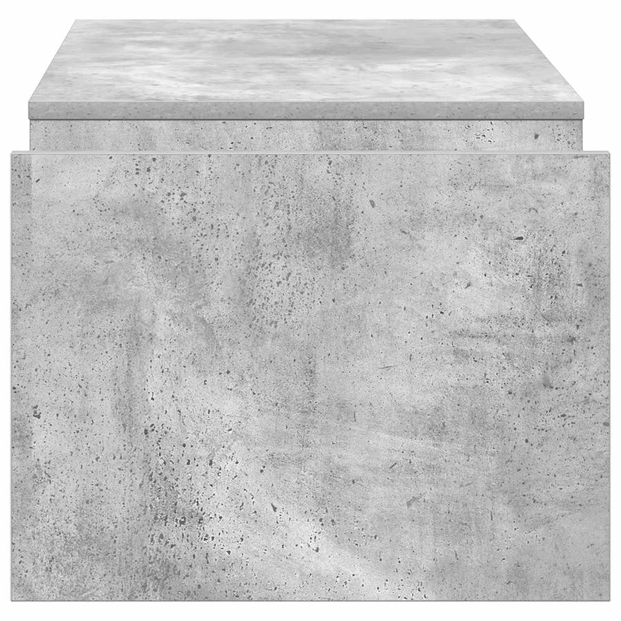 Salontafel Beton Grijs 90 x 45 x 35 cm Bewerkt hout