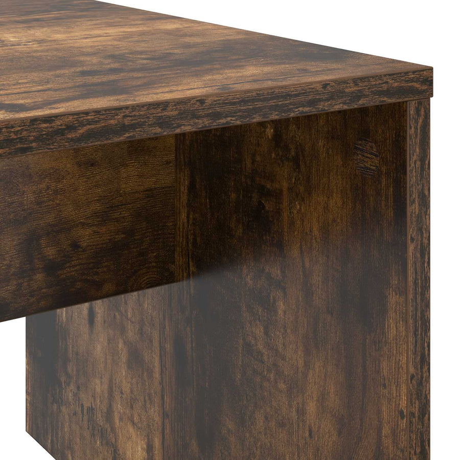 Salontafel Gerookt eiken 90 x 45 x 35 cm Bewerkt hout
