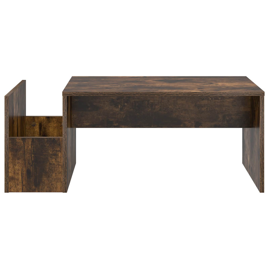Salontafel Gerookt eiken 90 x 45 x 35 cm Bewerkt hout