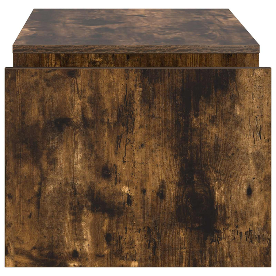 Salontafel Gerookt eiken 90 x 45 x 35 cm Bewerkt hout