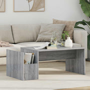 Salontafel 90x45x35 cm grijs bewerkt hout