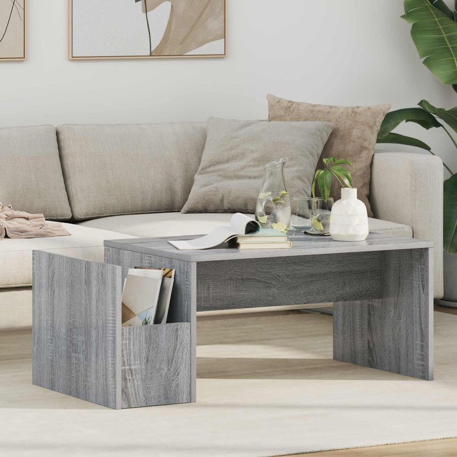 Salontafel Grijs Sonoma 90 x 45 x 35 cm Bewerkt hout