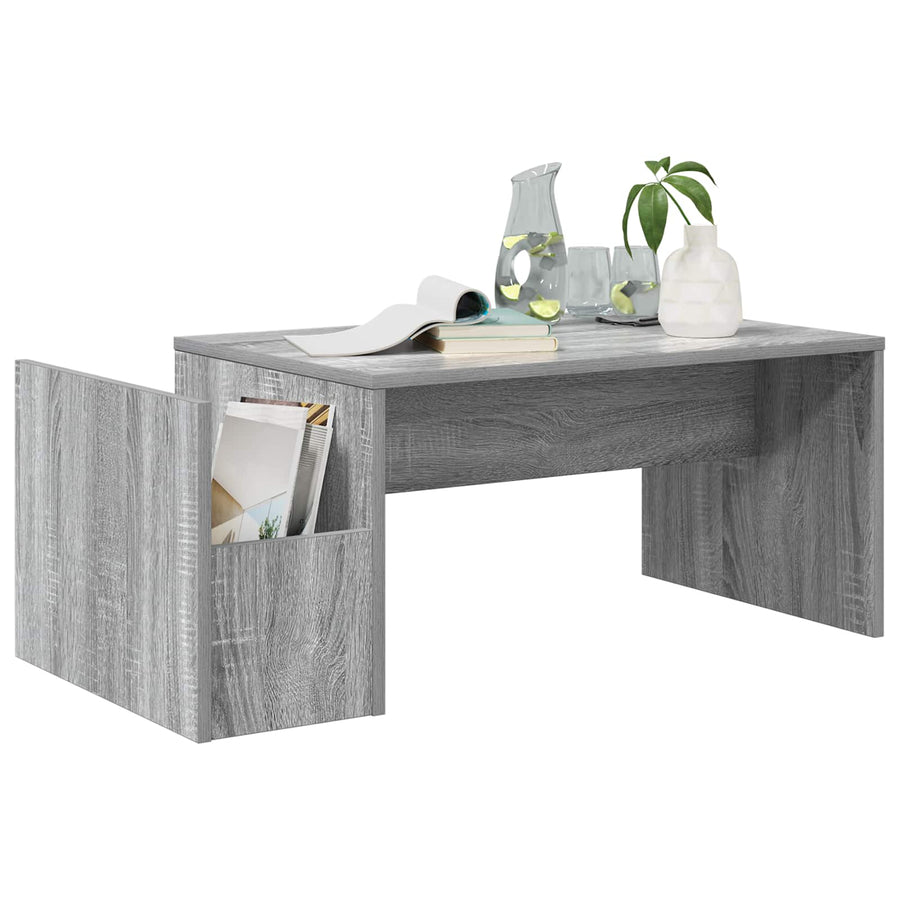 Salontafel Grijs Sonoma 90 x 45 x 35 cm Bewerkt hout