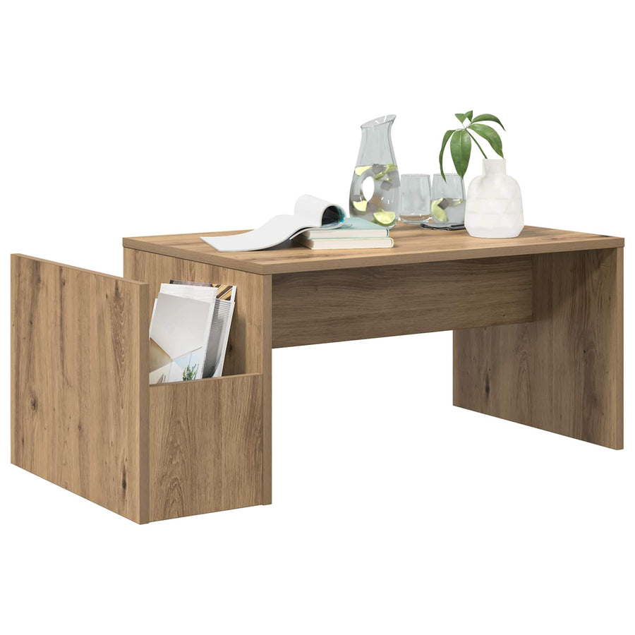 Salontafel Artisan Eiken 90 x 45 x 35 cm Bewerkt hout