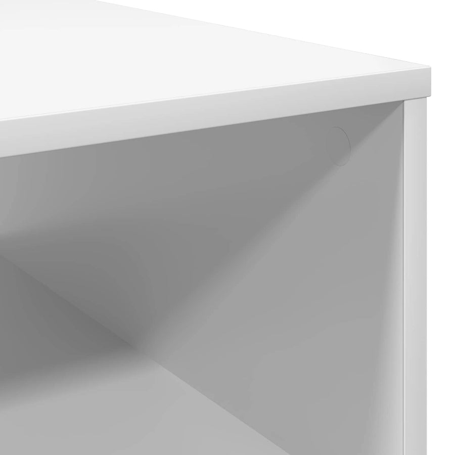 Salontafel met lade met opslag Wit 95 x 55 x 31 cm Bewerkt hout