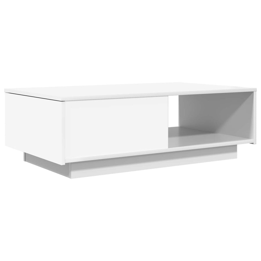 Salontafel met lade met opslag Wit 95 x 55 x 31 cm Bewerkt hout