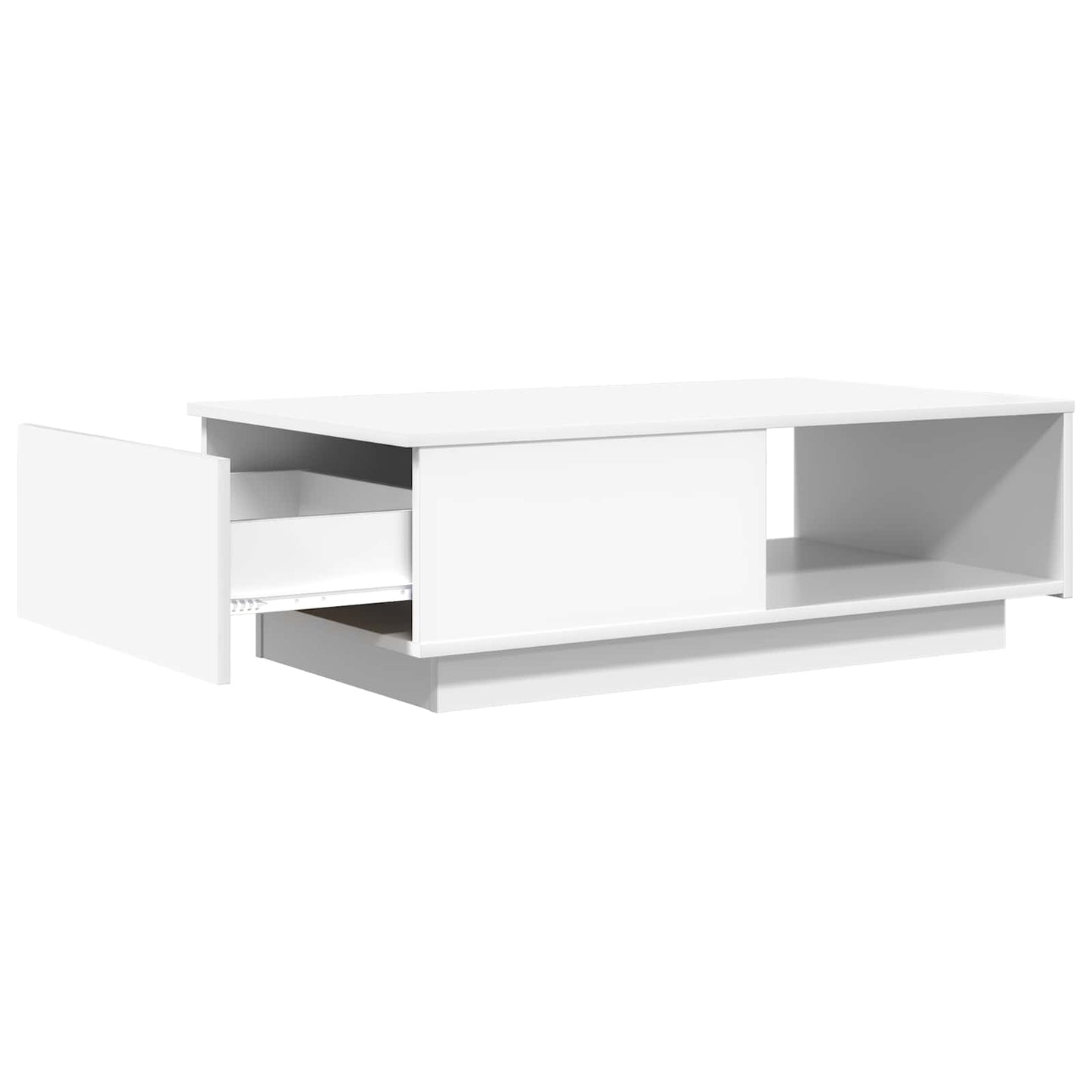 Salontafel met lade met opslag Wit 95 x 55 x 31 cm Bewerkt hout