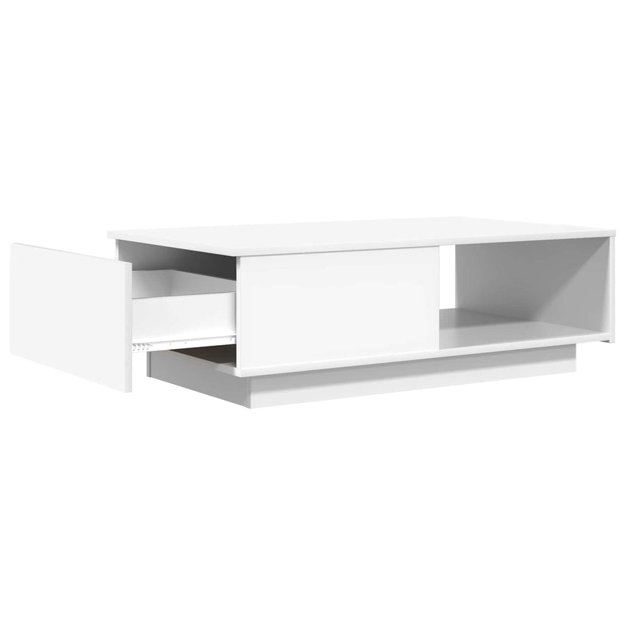 Salontafel met lade met opslag Wit 95 x 55 x 31 cm Bewerkt hout