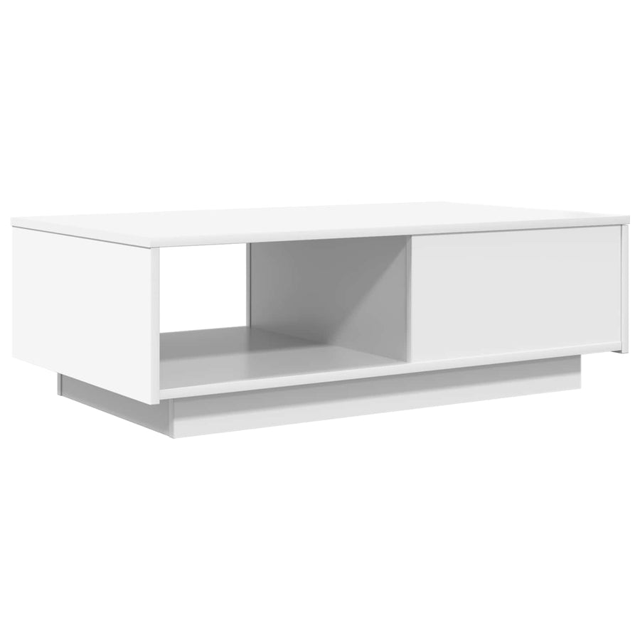 Salontafel met lade met opslag Wit 95 x 55 x 31 cm Bewerkt hout