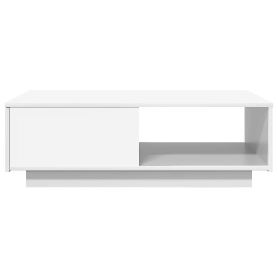 Salontafel met lade met opslag Wit 95 x 55 x 31 cm Bewerkt hout