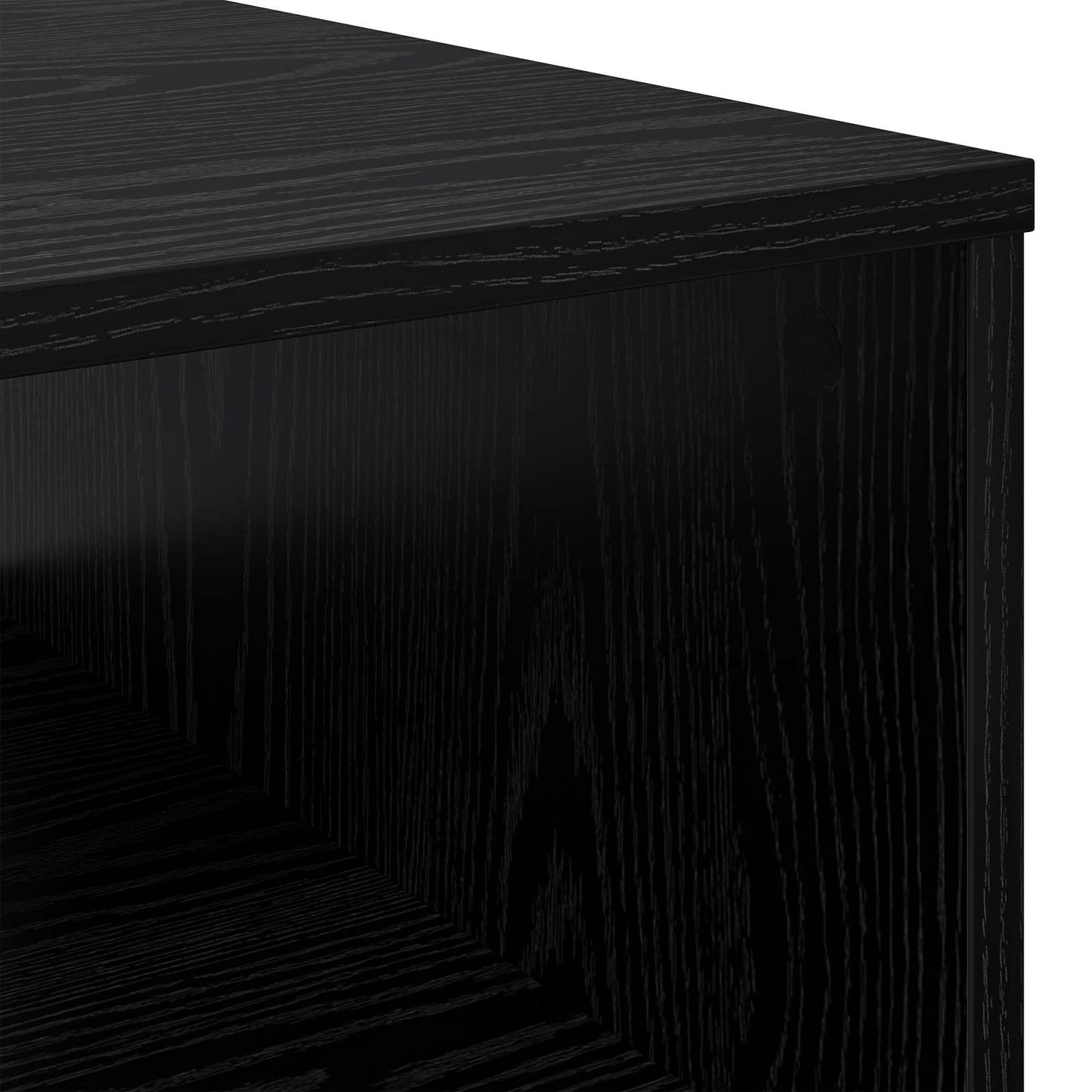 Salontafel met lade Zwart Eiken 95 x 55 x 31 cm Bewerkt hout