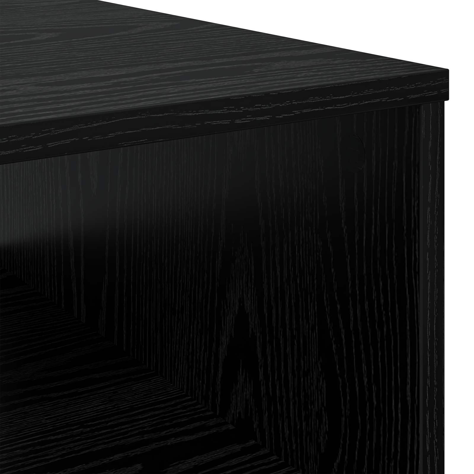 Salontafel met lade Zwart Eiken 95 x 55 x 31 cm Bewerkt hout