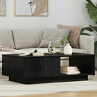 Salontafel zwart eiken 95x55x31 cm met lade