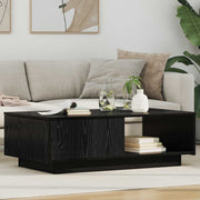 Salontafel zwart eiken 95x55x31 cm met lade