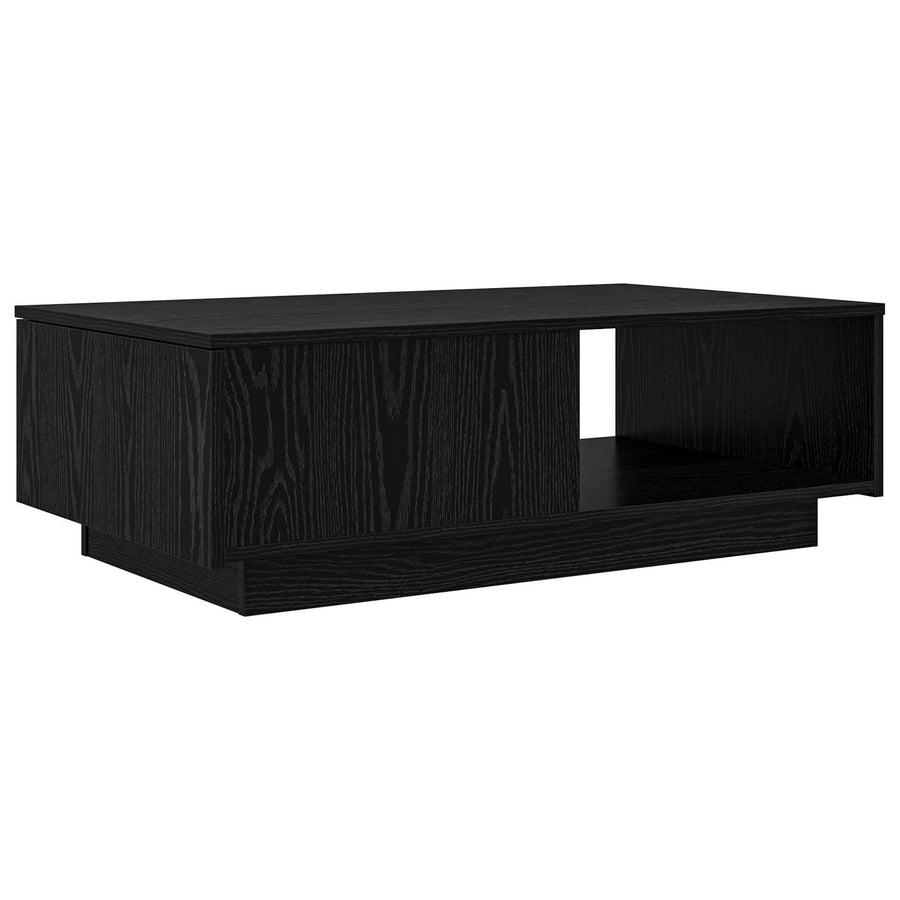 Salontafel met lade Zwart Eiken 95 x 55 x 31 cm Bewerkt hout