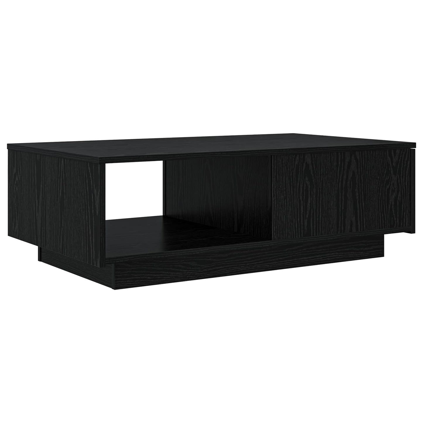 Salontafel met lade Zwart Eiken 95 x 55 x 31 cm Bewerkt hout