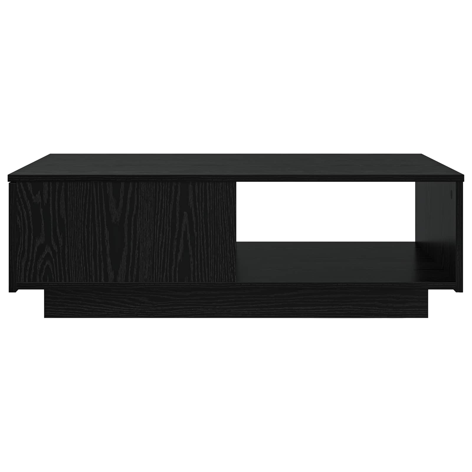 Salontafel met lade Zwart Eiken 95 x 55 x 31 cm Bewerkt hout