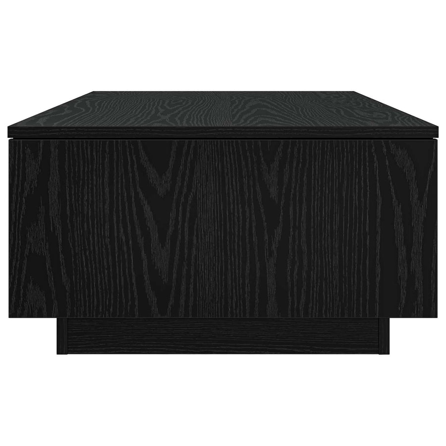 Salontafel met lade Zwart Eiken 95 x 55 x 31 cm Bewerkt hout