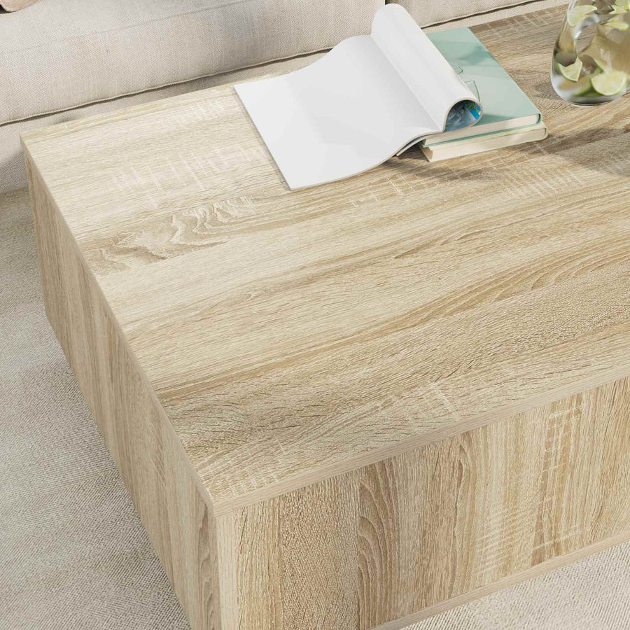 Salontafel met lade Sonoma Eiken 95 x 55 x 31 cm Bewerkt hout