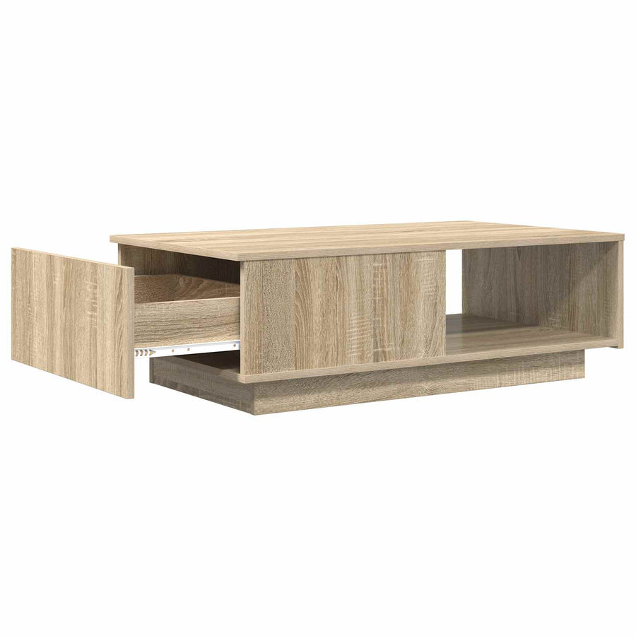 Salontafel met lade Sonoma Eiken 95 x 55 x 31 cm Bewerkt hout