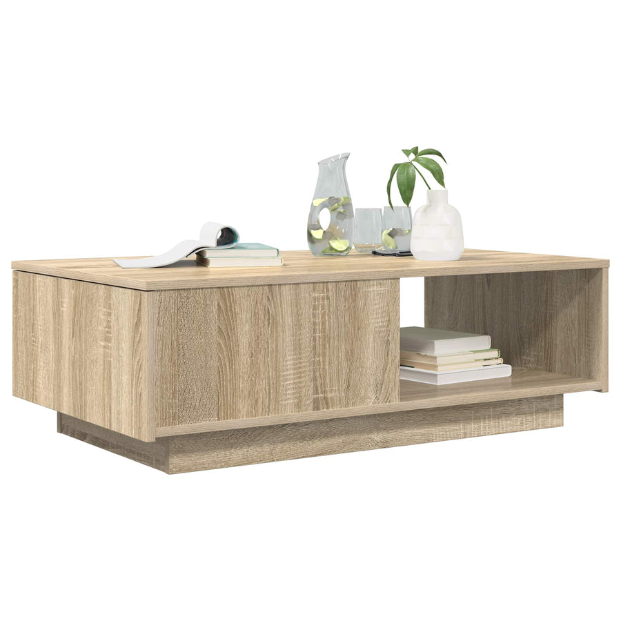 Salontafel met lade Sonoma Eiken 95 x 55 x 31 cm Bewerkt hout