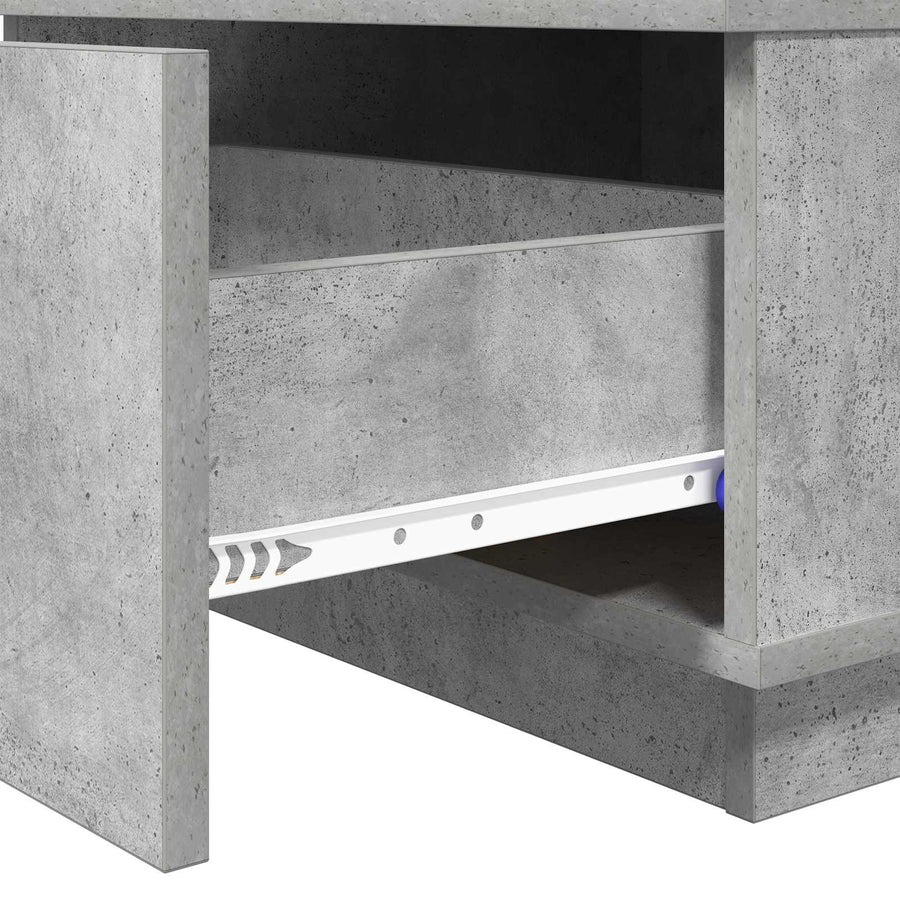 Salontafel met lade Beton Grijs 95 x 55 x 31 cm Bewerkt hout