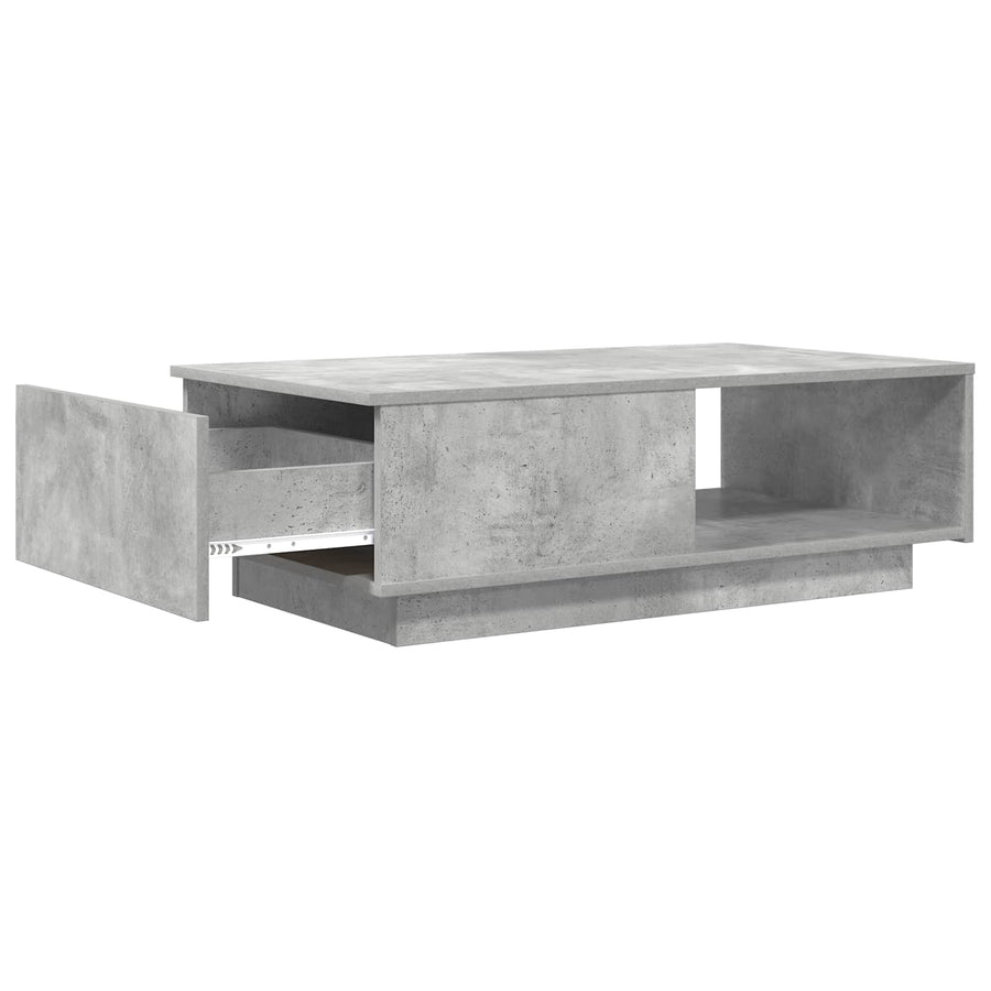 Salontafel met lade Beton Grijs 95 x 55 x 31 cm Bewerkt hout