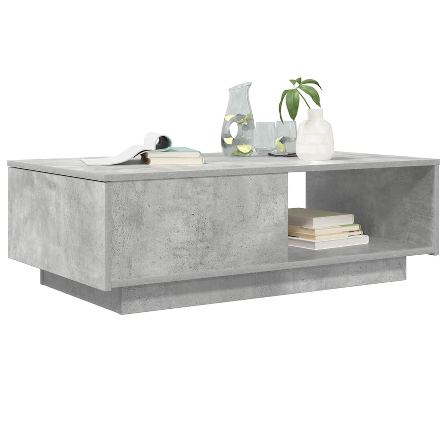 Salontafel met lade Beton Grijs 95 x 55 x 31 cm Bewerkt hout