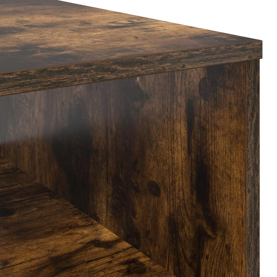 Salontafel met lade Gerookt eiken 95 x 55 x 31 cm Bewerkt hout