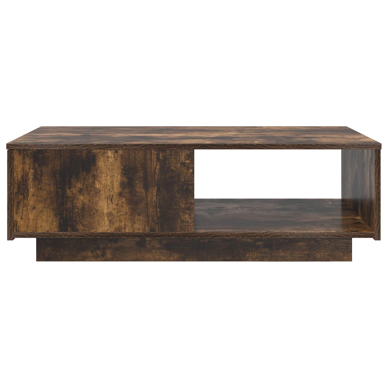 Salontafel met lade Gerookt eiken 95 x 55 x 31 cm Bewerkt hout