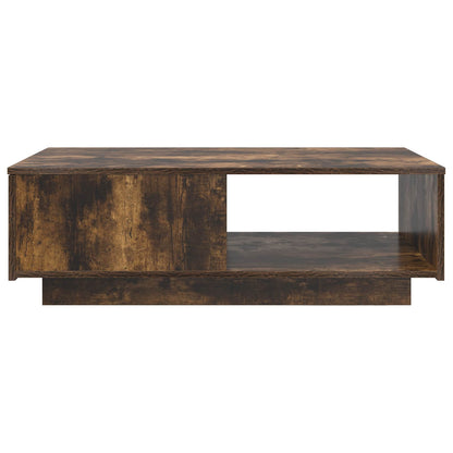 Salontafel met lade Gerookt eiken 95 x 55 x 31 cm Bewerkt hout