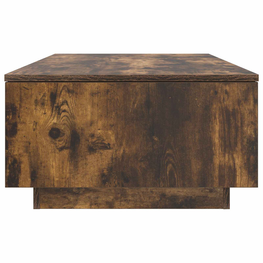 Salontafel met lade Gerookt eiken 95 x 55 x 31 cm Bewerkt hout