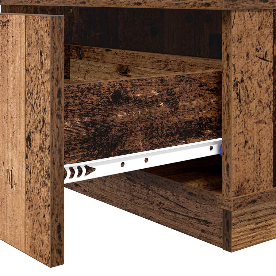 Salontafel met lade Oudhout 95 x 55 x 31 cm Bewerkt hout