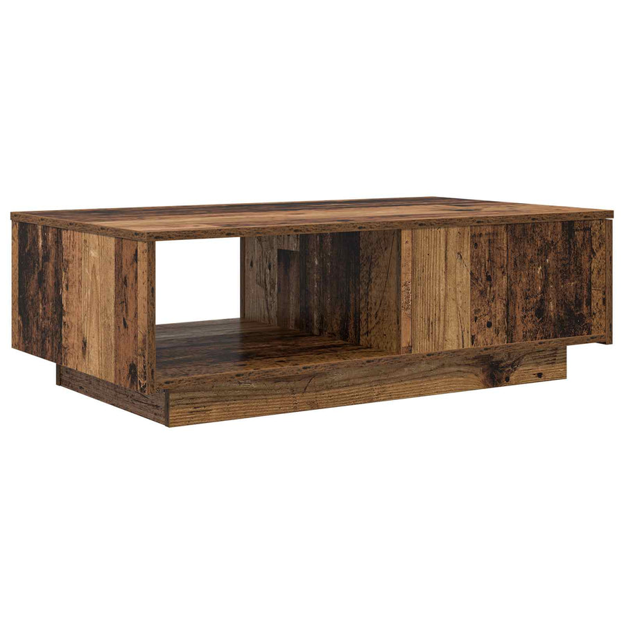 Salontafel met lade Oudhout 95 x 55 x 31 cm Bewerkt hout