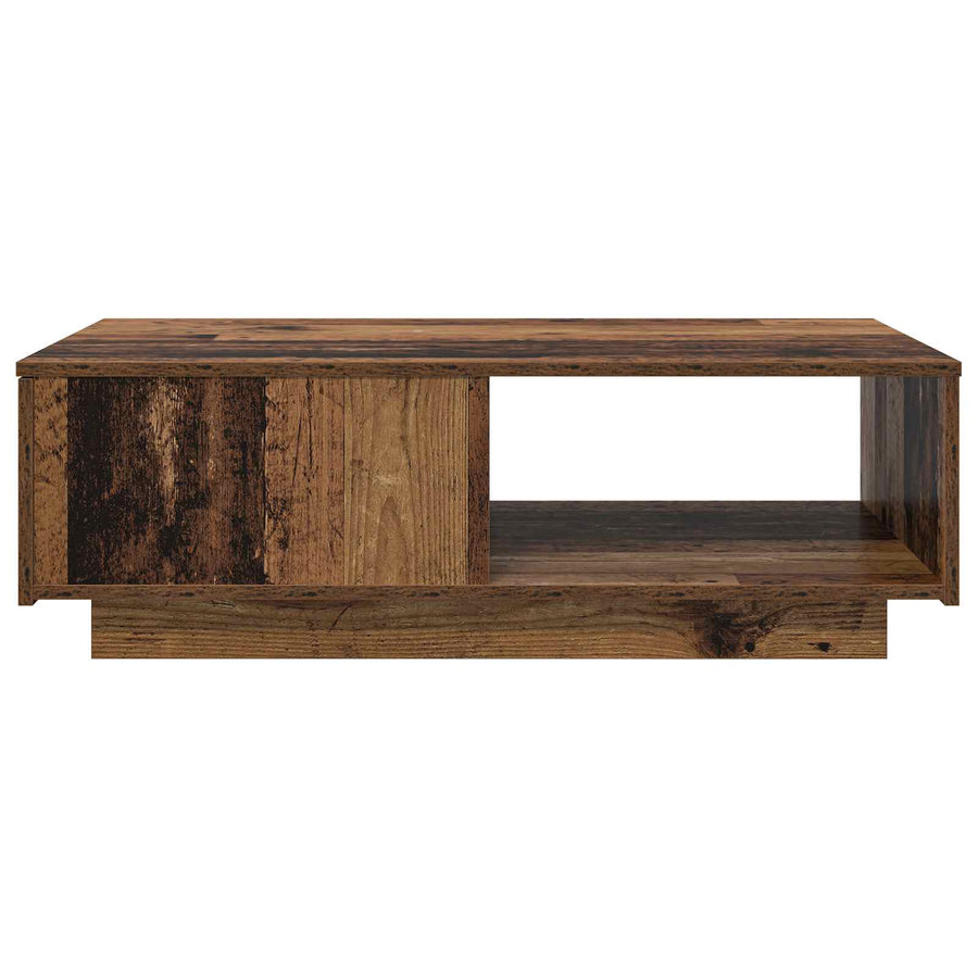 Salontafel met lade Oudhout 95 x 55 x 31 cm Bewerkt hout