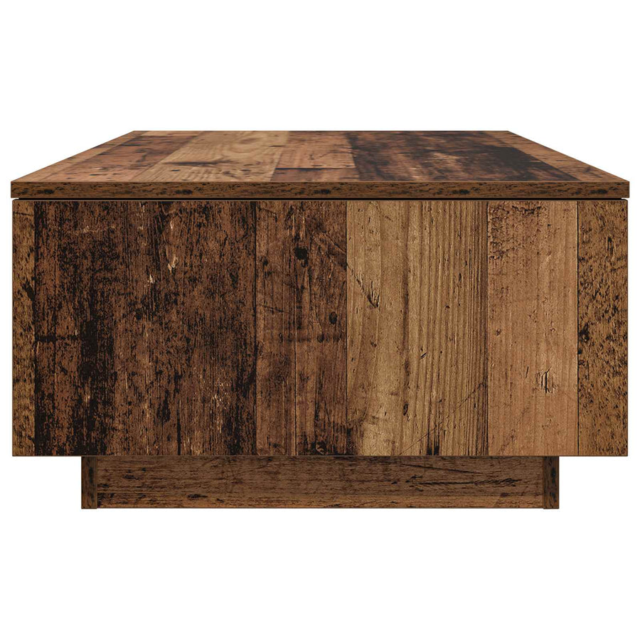 Salontafel met lade Oudhout 95 x 55 x 31 cm Bewerkt hout