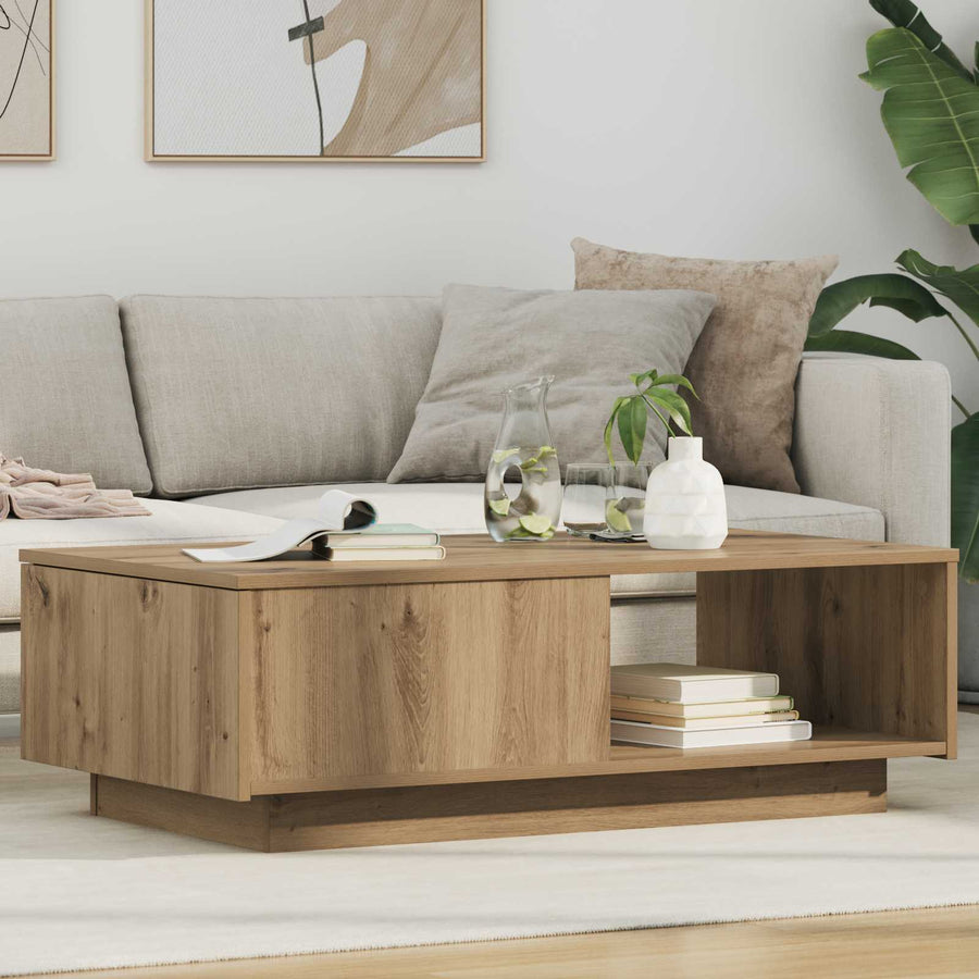Salontafel met lade Artisan Eiken 95 x 55 x 31 cm Bewerkt hout