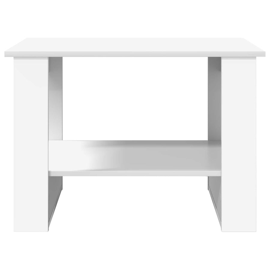 Salontafel Wit 72 x 50 x 50 cm Bewerkt hout