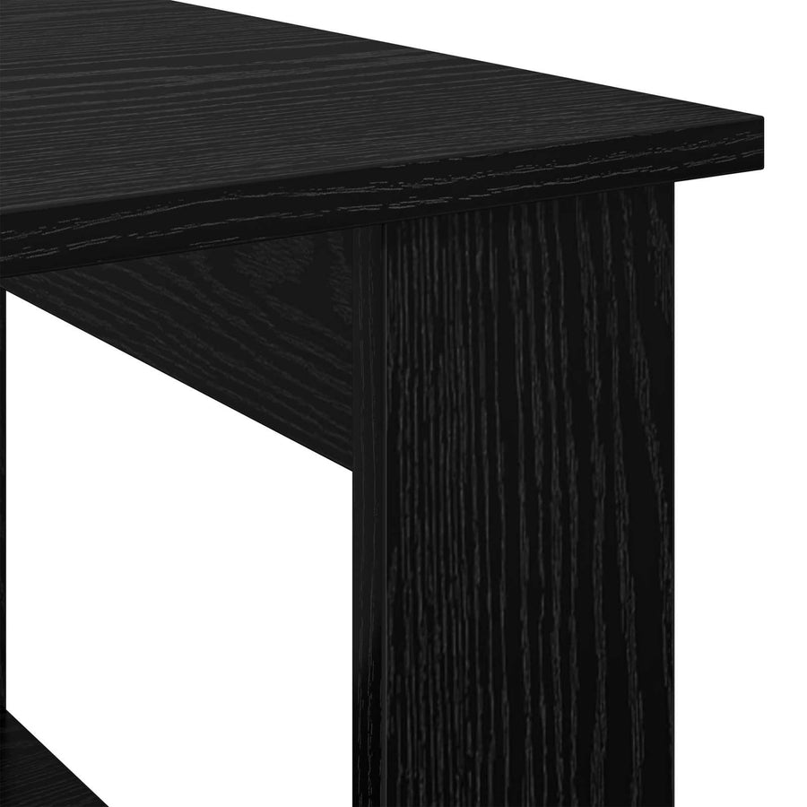Salontafel Zwart Eiken 72 x 50 x 50 cm Bewerkt hout