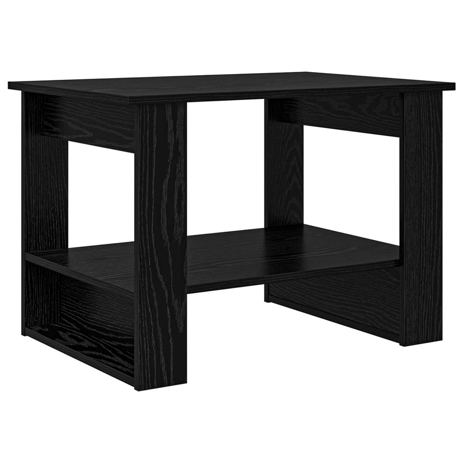 Salontafel Zwart Eiken 72 x 50 x 50 cm Bewerkt hout