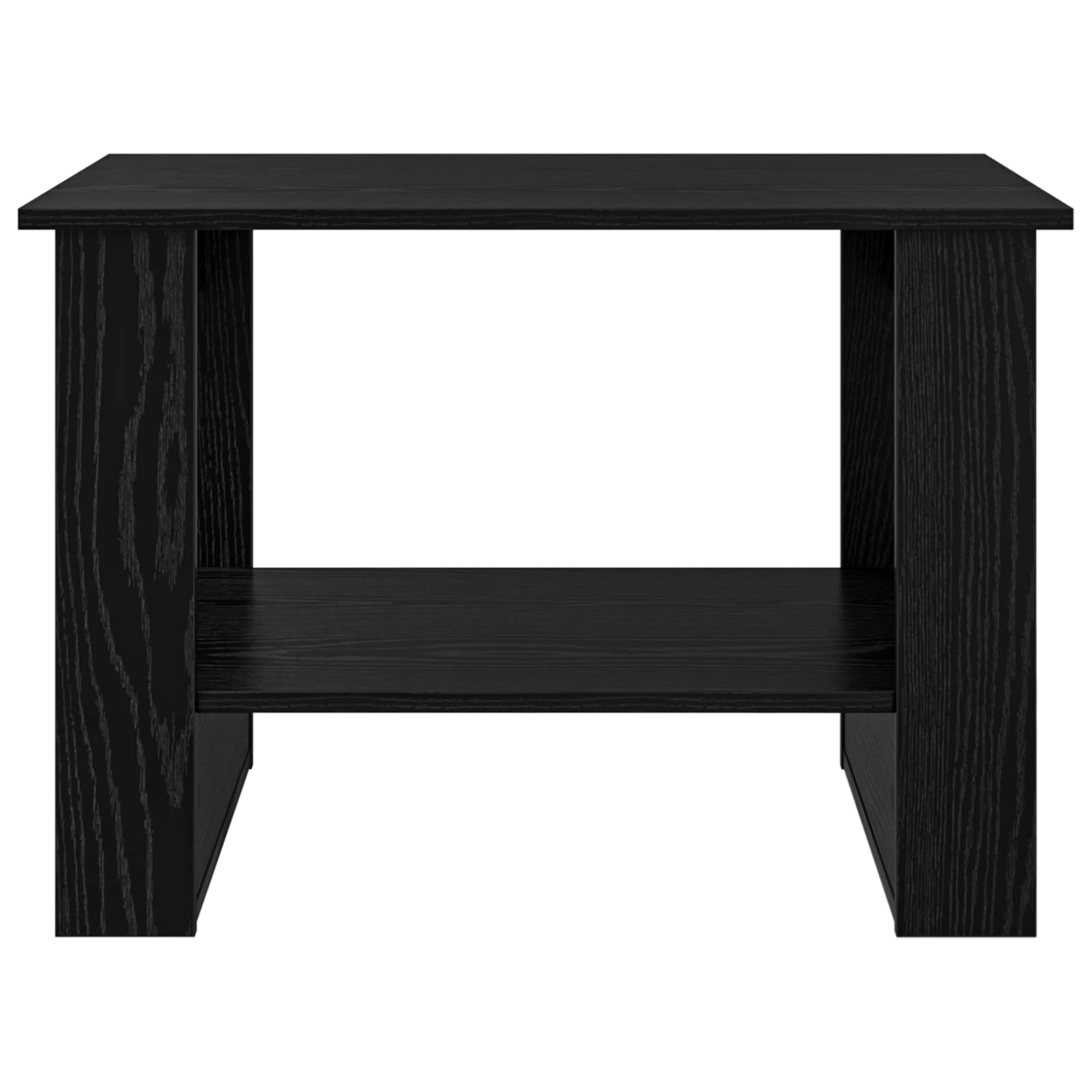 Salontafel Zwart Eiken 72 x 50 x 50 cm Bewerkt hout